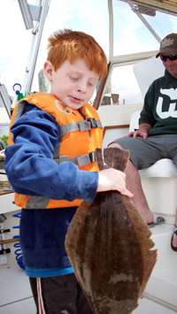 Scott's son with a Fluke