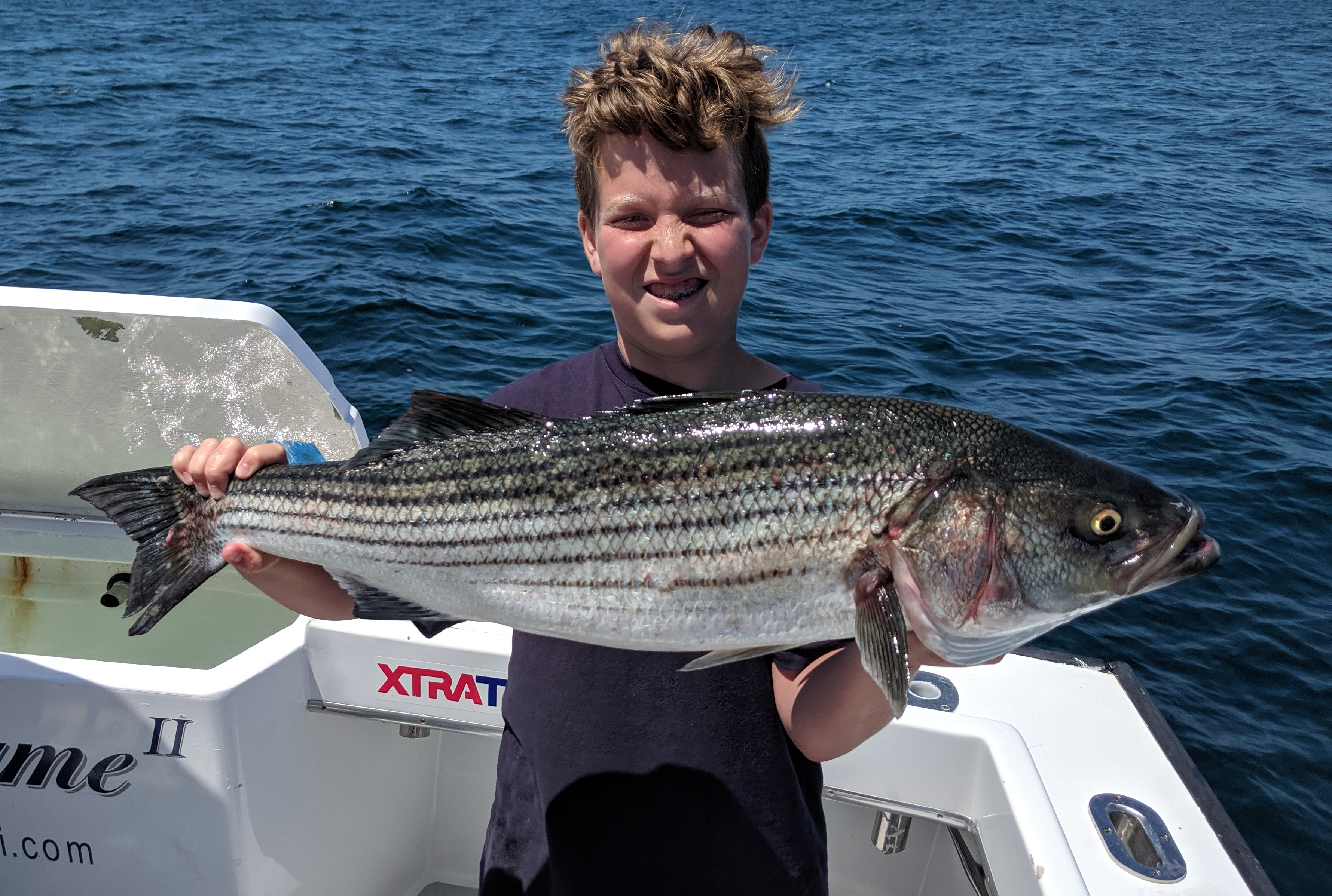 Happy Kid with his bass